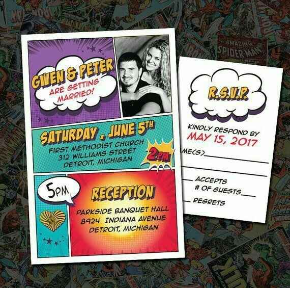 Dibujos de comics en las invitaciones? - 2
