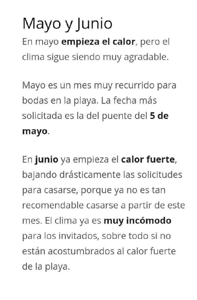 ¿cuál es el mejor mes para una boda en la playa? - 8