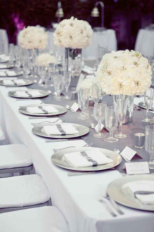 Boda en color gris/plata/blanco - 9