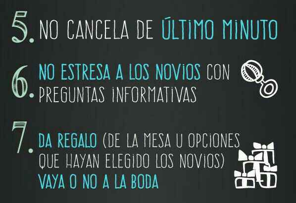 Los 13 mandamientos de los invitados de boda. - 3