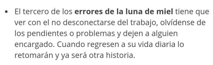 10 errores de la luna de miel. - 5