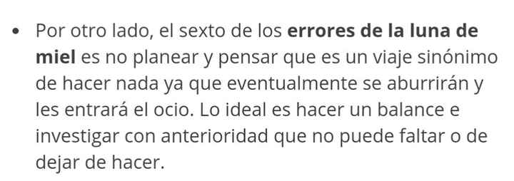 10 errores de la luna de miel. - 11