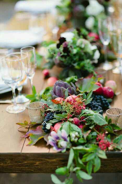 Combinación de flores y frutas para centros de mesa. - 1