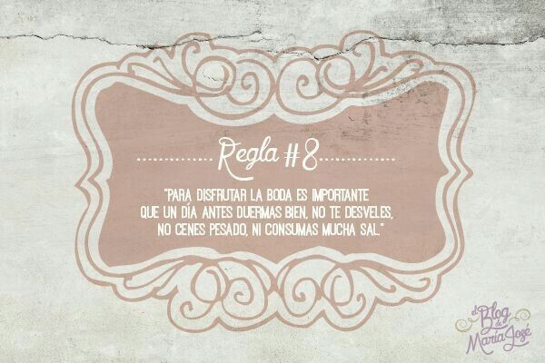 Reglas en la organización de la boda - 2
