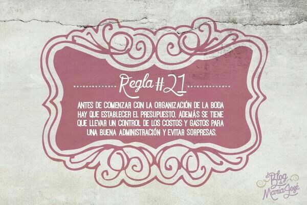 Reglas en la organización de la boda - 9