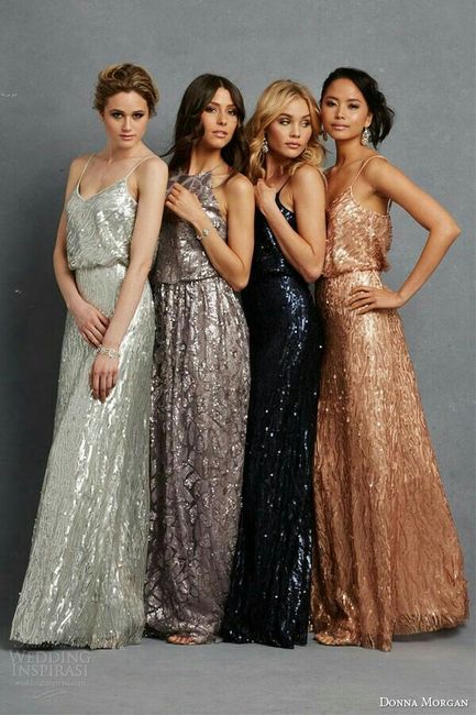 Vestidos metálicos para damas de honor - 6