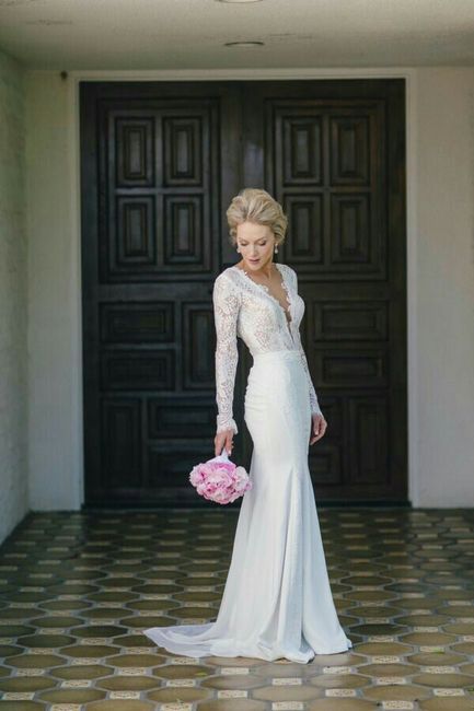 Vestidos de novia de manga larga 😍 - 1