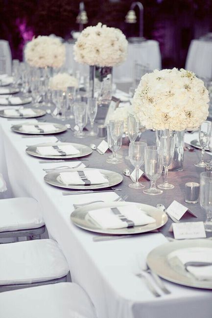 Boda en color gris/plata/blanco - 9
