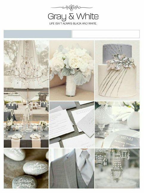 Boda en color gris/plata/blanco - 11