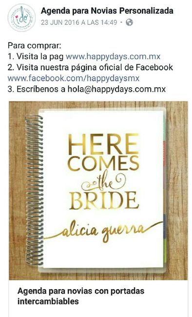 Agenda para boda - 1