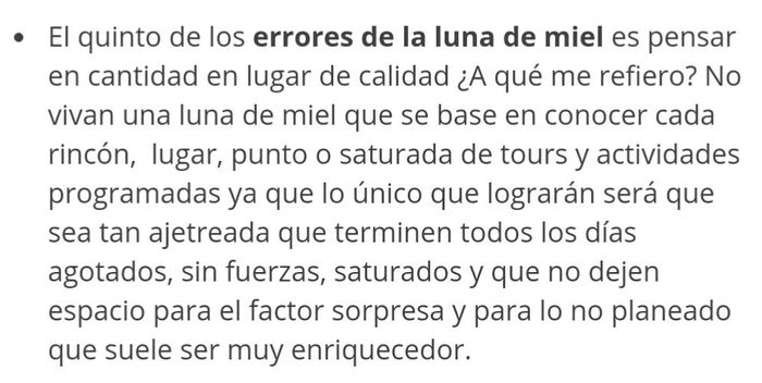 10 errores de la luna de miel. - 9
