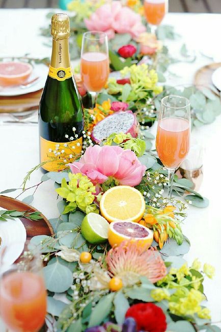 Combinación de flores y frutas para centros de mesa. - 3