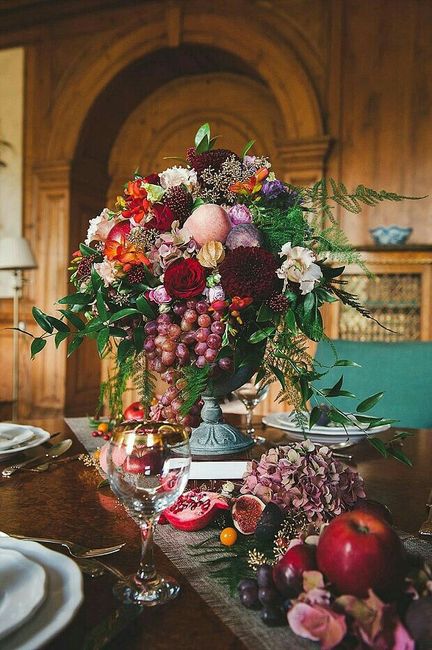Combinación de flores y frutas para centros de mesa. - 5