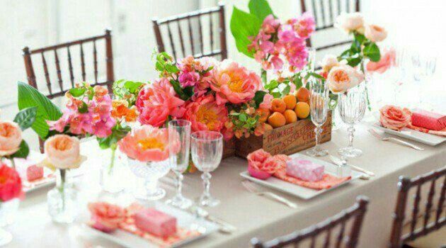 Combinación de flores y frutas para centros de mesa. - 6