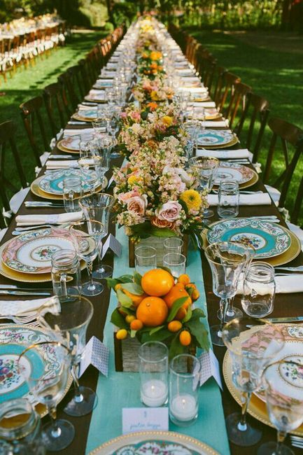 Combinación de flores y frutas para centros de mesa. - 11