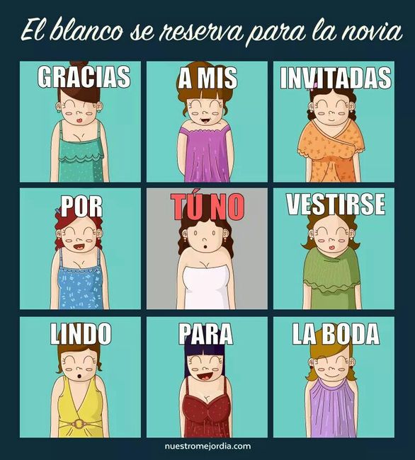 ¡las de blanco, jamás! - 1