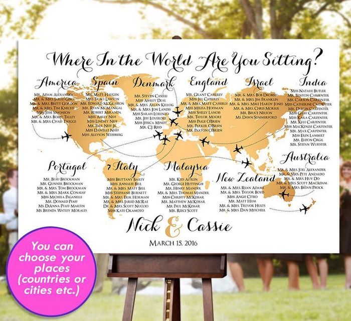 ideas originales para el Seating de tu boda - 8