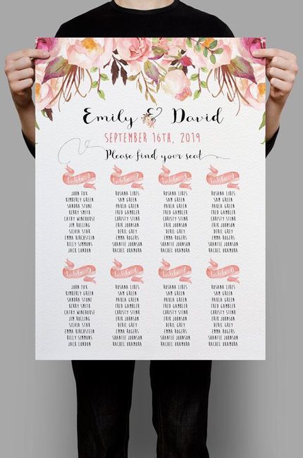 ideas originales para el Seating de tu boda - 13