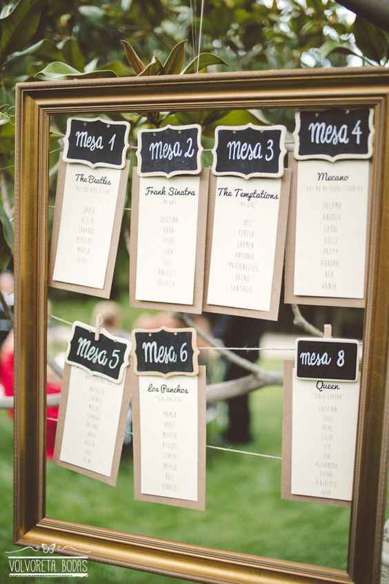 ideas originales para el Seating de tu boda - 1