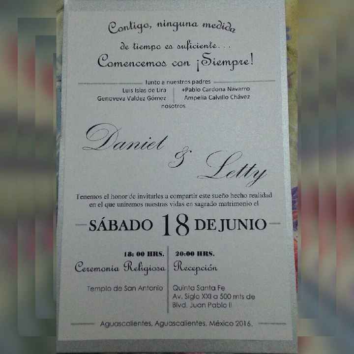 Me invitaron a una boda: aquí la invitación - 1
