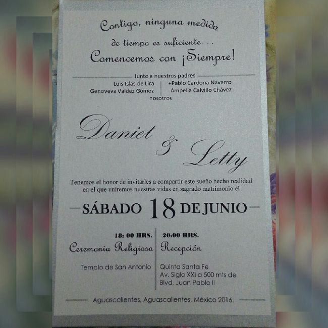 Me invitaron a una boda: aquí la invitación - 1