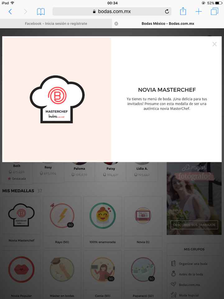 Medalla 🥇 Master Cheff. Solo busco una explicación a su ausencia.