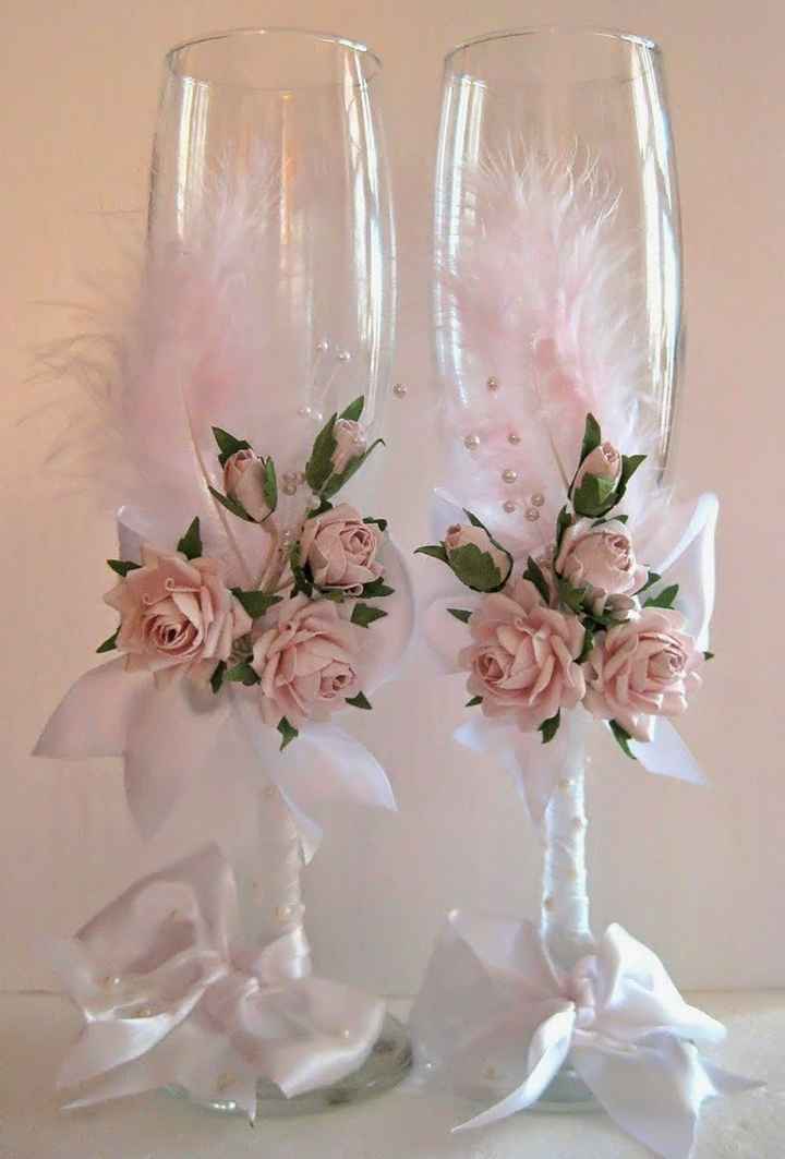 copas decoradas para brindis de boda