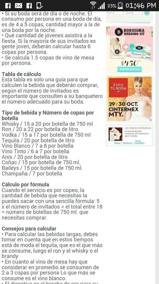 ¿Qué bebida ofrecerás en la boda? - 1