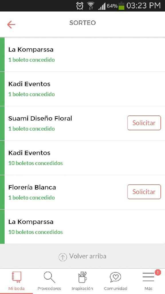 Los proveedores no estan informados sobre el sorteo - 1
