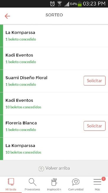 Los proveedores no estan informados sobre el sorteo - 1