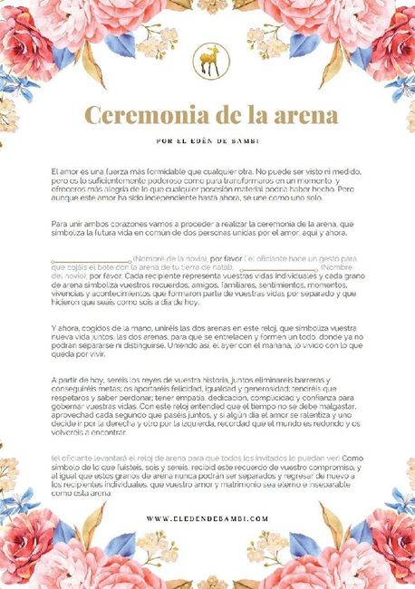Ceremonia de arena🌴💖 - 1