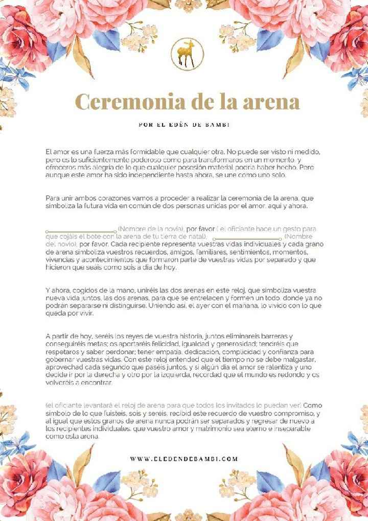 Ceremonia de arena🌴💖 - 1