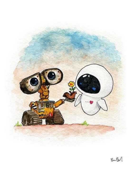 WALL E & EVA