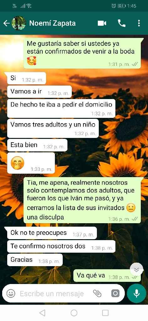 Personas que se autoinvitan - 1