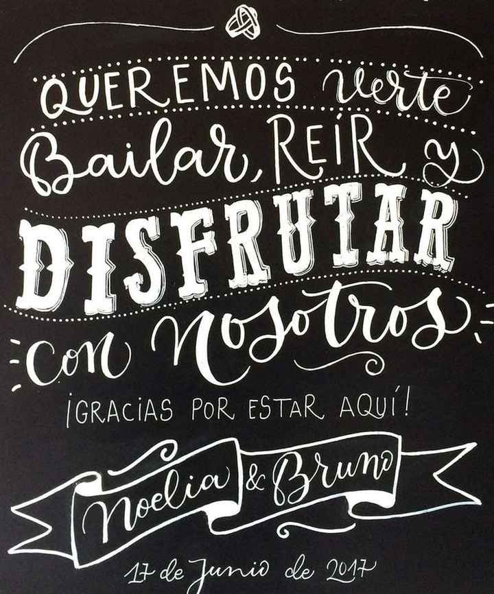 Letreros de bienvenida, libro de firmas y alcancía - 4