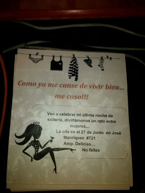 Invitaciones de despedida de soltera - 2