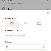 Borrar mesas en app - 1