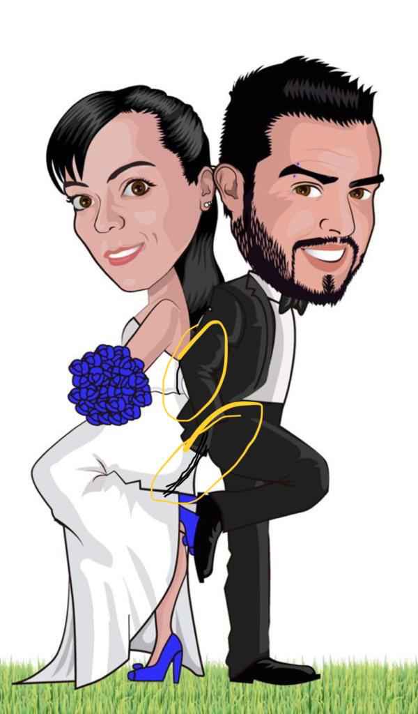 Caricaturas de novios - 1