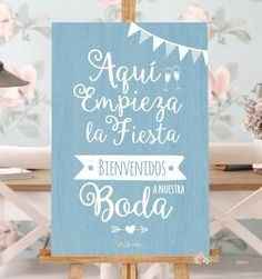 letrero de boda