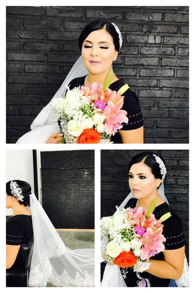 Les comparto unas fotos del día de mi boda 👰🏻 de cuando me estaban arreglando se llama black shine s