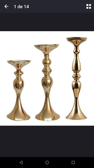 Floreros dorados - 1