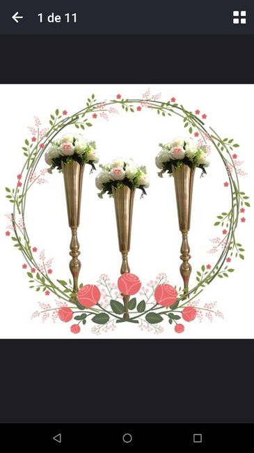 Floreros dorados - 2