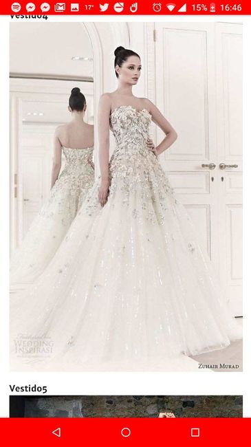 Dorado en vestido de novia - 1