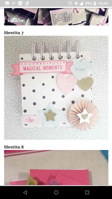 Libretitas de recuerdo en Rosa - 2