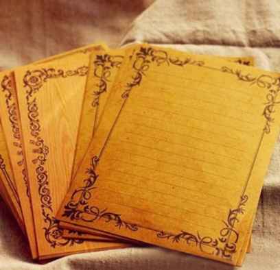 Hojas para las cartas