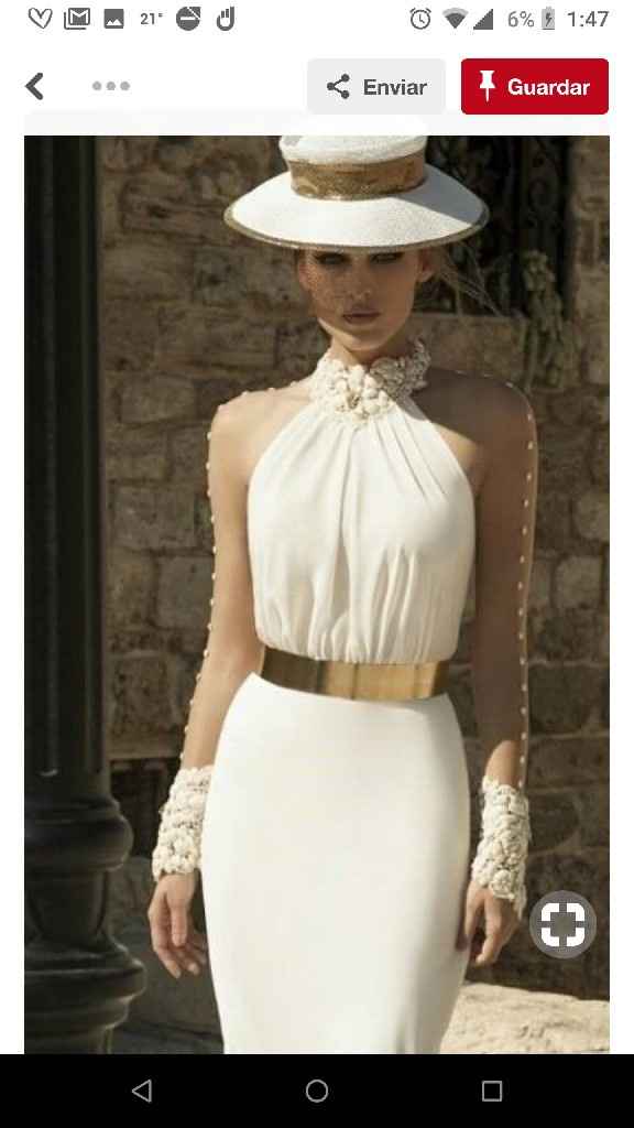 Vestido ultra elegante para Boda Civil - 1