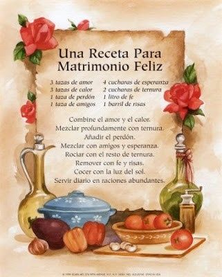 RECETA DEL MATRIMONIO