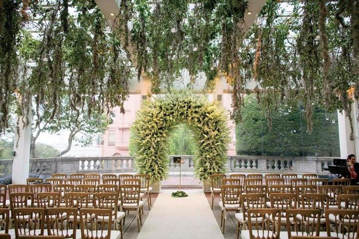 Montaje para ceremonia religiosa