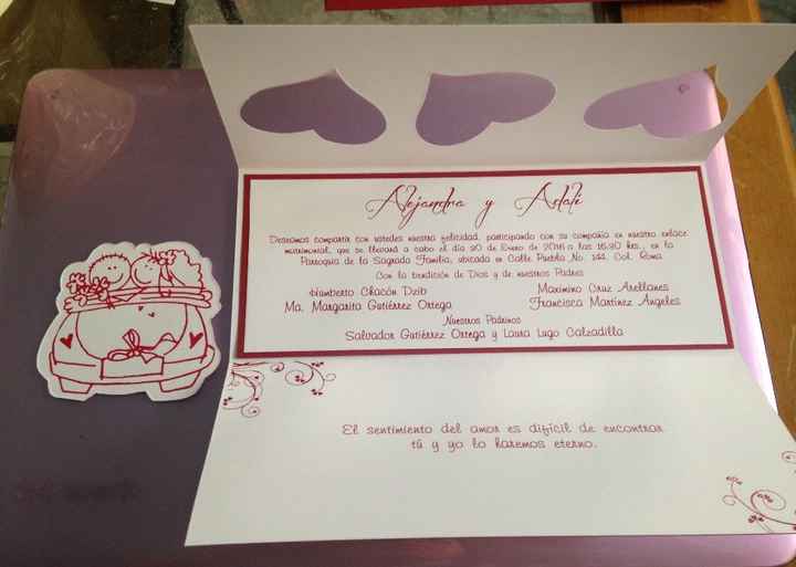 Invitación y boleto