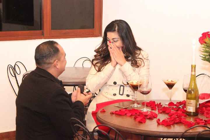 Su pedida de mano fue en ... - 1